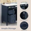 30" Bathroom Vanity with Single Sink Combo, Modern Undermount Bathroom Sink Cabinet with 2 Drawers Blue 4