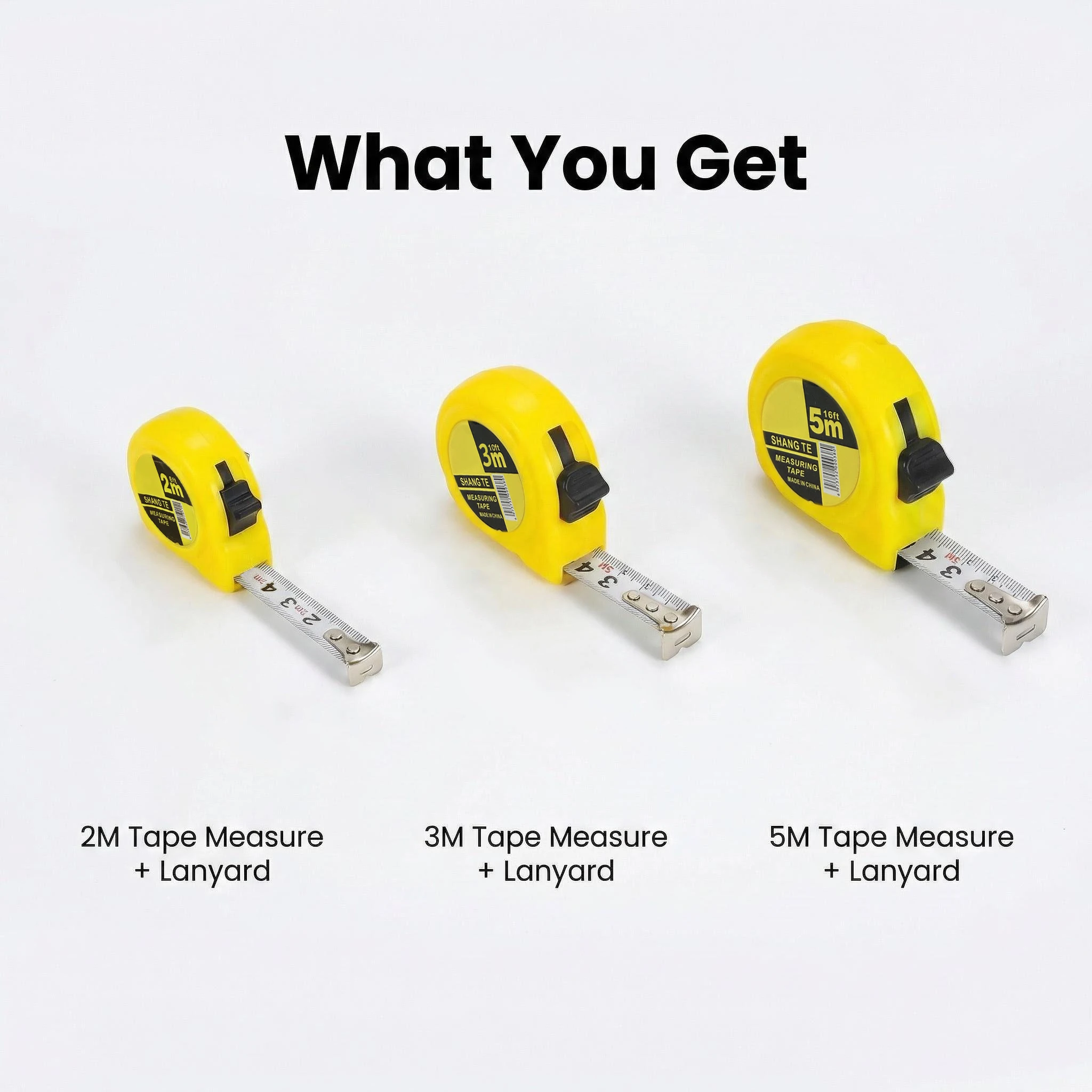 Metric Steel Tape Measure - Durable Metal Measuring Tool, 2m/3m/5m Lengths