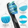 4 Pcs Electric Toothbrush Heads Compatible with Fairywill D7/D8/FW507/FW508/FW551/917/959/SG-E9 Moderately Soft Bristles Brush 4