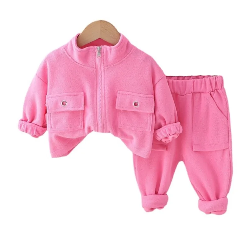 

New Spring Autumn Fashion Baby Clothes Suit Children Outfits Girls Jacket Pants 2Pcs/Sets Toddler Casual Costume Kids Sportswear