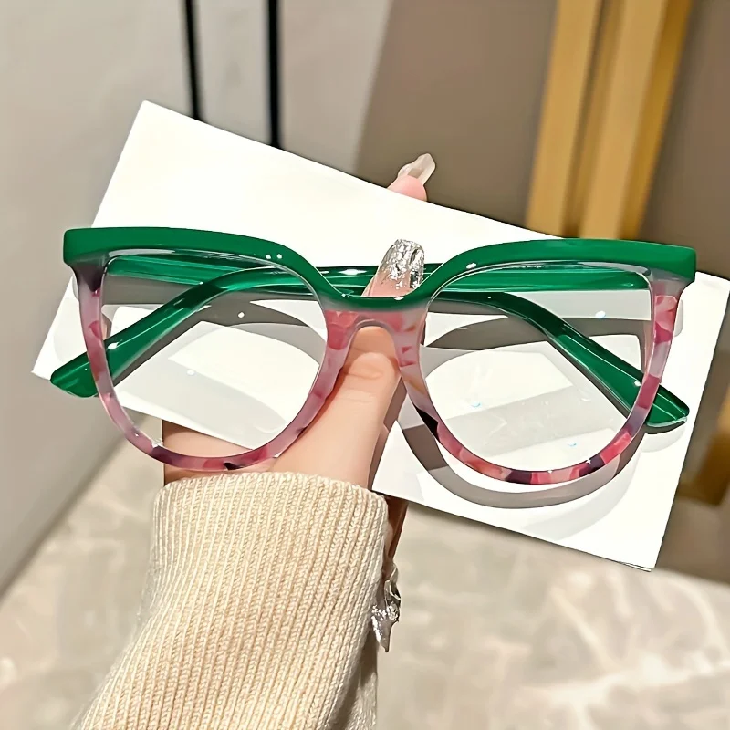 Vintage-Inspired Cat Eye Glasses for Women - Stylish, Lightweight & Durable with Blue Light Blocking Lenses