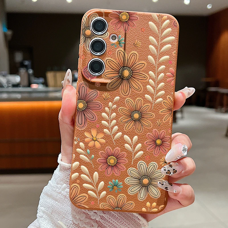 Retro Flowers Pattern Soft Phone Case Cover