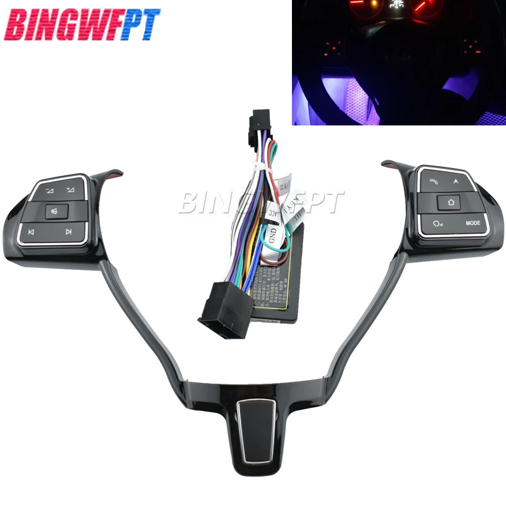 

BINGWFPT для VW Passat Lavida Tiguan Touran Sharan Magotan переключатель управления рулевым колесом кнопка регулировки громкости аудио переключатель кнопка телефона