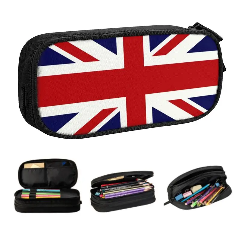 

Union Jack Flag Of The UK Korean Pencil Case Boy Girl Large Capacity Pencil Pouch Students Stationery