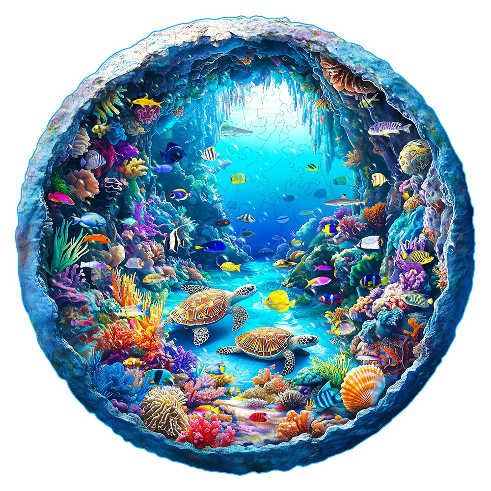 🪸 Ocean Serenity Wooden Puzzle – Mindful Marine Escape for Stress Relief 1