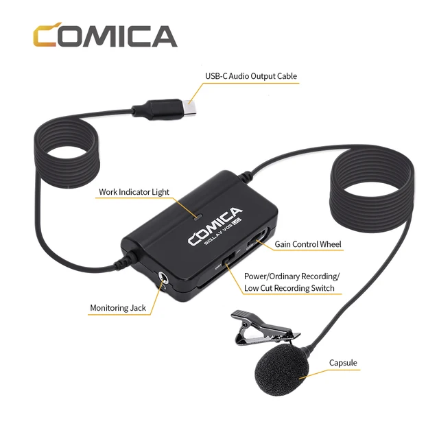 Microfono Lavalier XLR Con Alimentazione Phantom 48V - Riduzione Rumore, Cardioide, Per Interviste E Registrazioni
