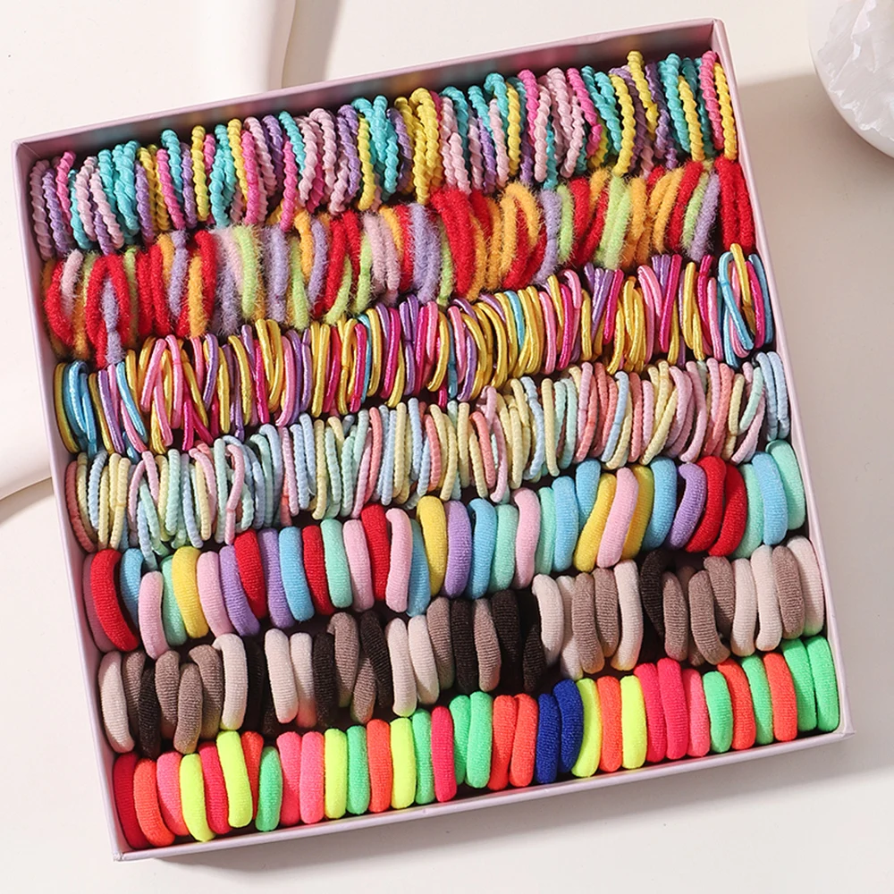 Multicolor - Handmade Rubber Band/Scrunchies (Set of 5) 01