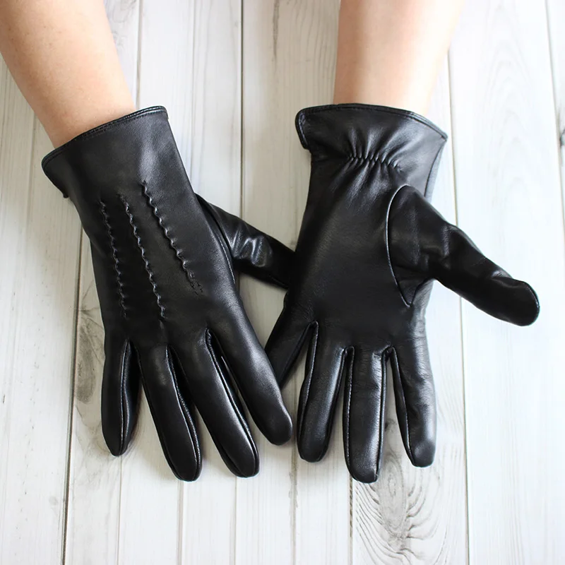 Summer Driving Thin Sheepskin Gloves Men's Single Leather Unlined Rayon Lining Spring Autumn Outdoor Motorcycle Riding Points