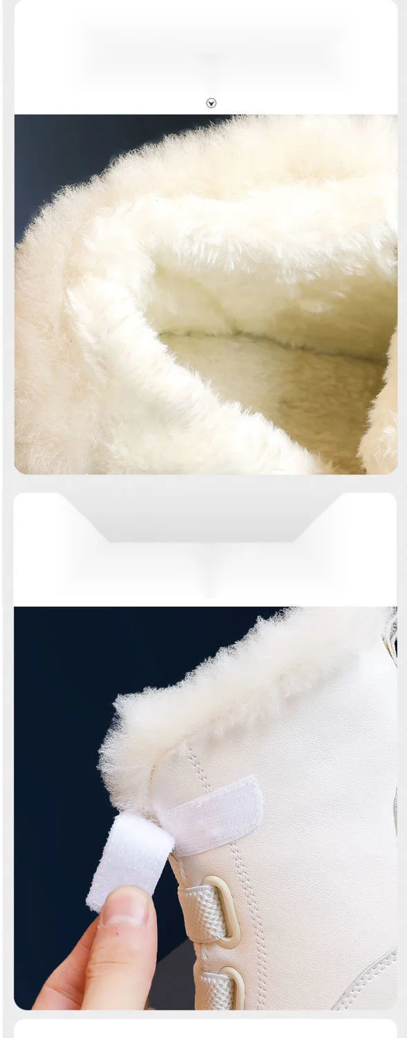 Doposci da donna 2024, la nuova altezza interna ispessita in peluche invernale aumenta i versatili stivali Martin, pelle e pelliccia_voghion.com