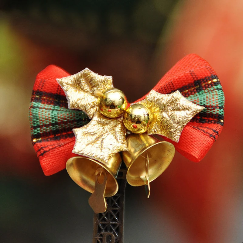 

Christmas bow Christmas decoration mini bow bell wreath DIY