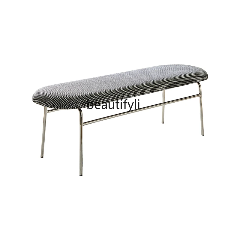 Entrance Doorway Long Fabric Shoe Changing Stool Modern Household Bedroom Bed End Stool