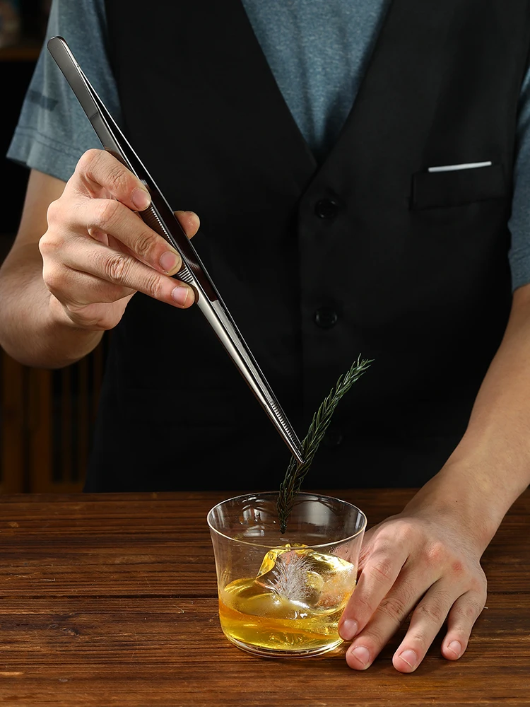 Garnish Tongs Tweezer Tongs with Serrated Tips Comfortable Ridged Handle Copper Plated/Gold Plated-20cm/25cm/30cm cocktail accessories