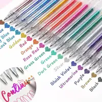 Set of 8-60 Metallic Glitter Gel Pens 1.0 mm Color Ballpoint Pen Book Card Long Lasting Writing Drawing Marking Coloring DIY Art 1