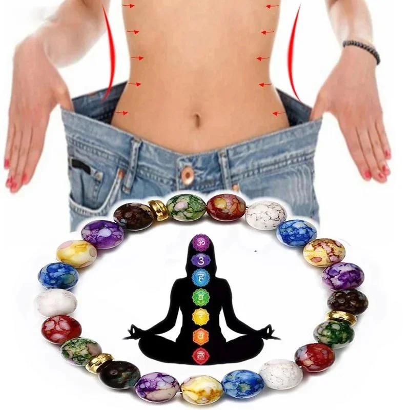 7 Chakra Reiki Perlen Armband Natur heils tein Yoga Balance Energie Perle Schnur handgemachte geflochtene Armreifen Meditation Geschenke