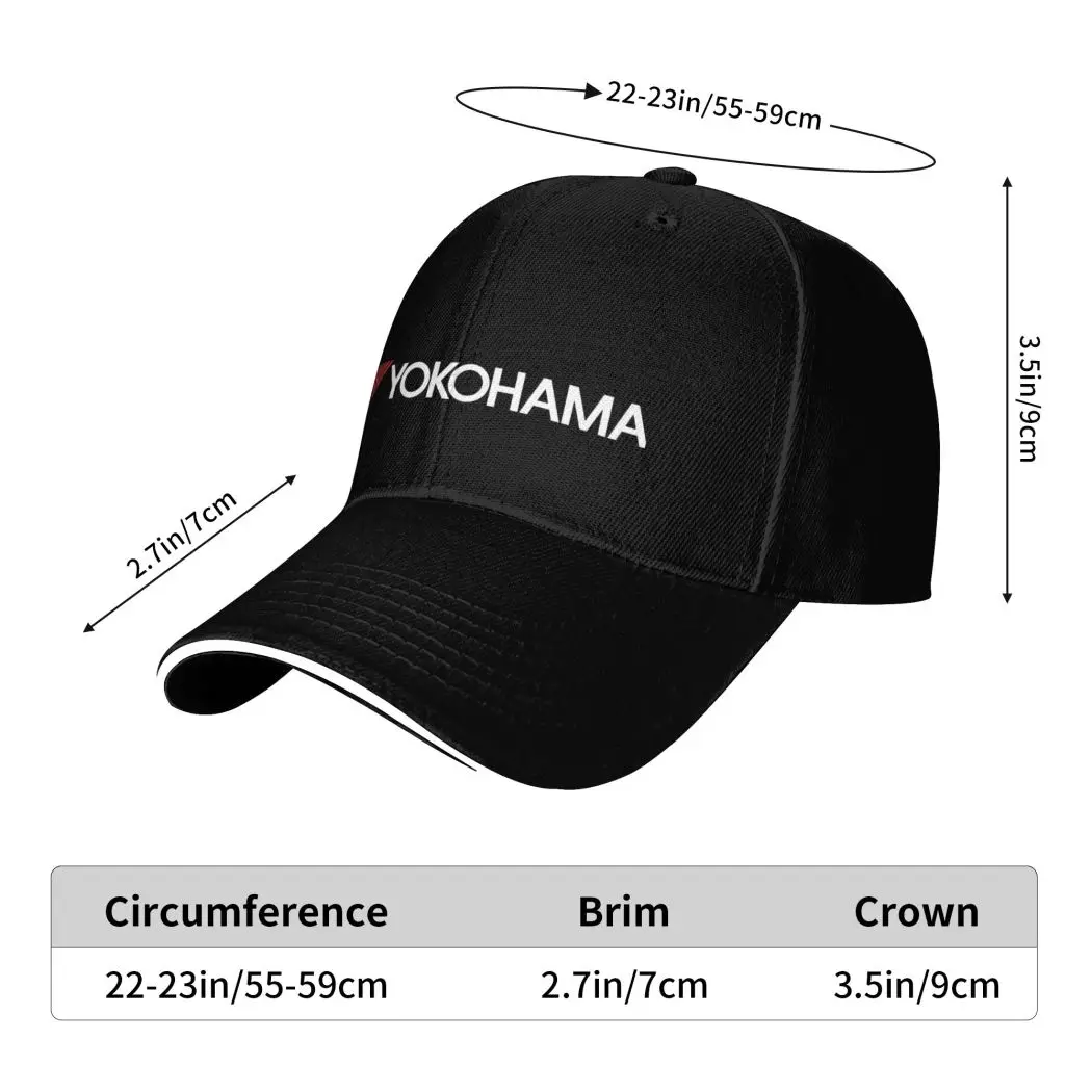 Casual Hats Hip Hop Hat YOKOHAMA Baseball Cap Adjustable Trucker Hat for Men & Women