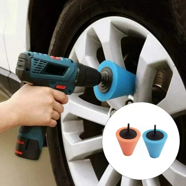 Auto-Radnaben-Polierschwamm-Set: Schleifkopf-Kit für die Felgenpflege, Wachs- und Polierschwamm, Reinigungszubehör – Detail 5