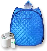Portable Sauna Kit one Person Full Body at Home Spa Hat Tent Include 2L Steamer with Remote Control 2