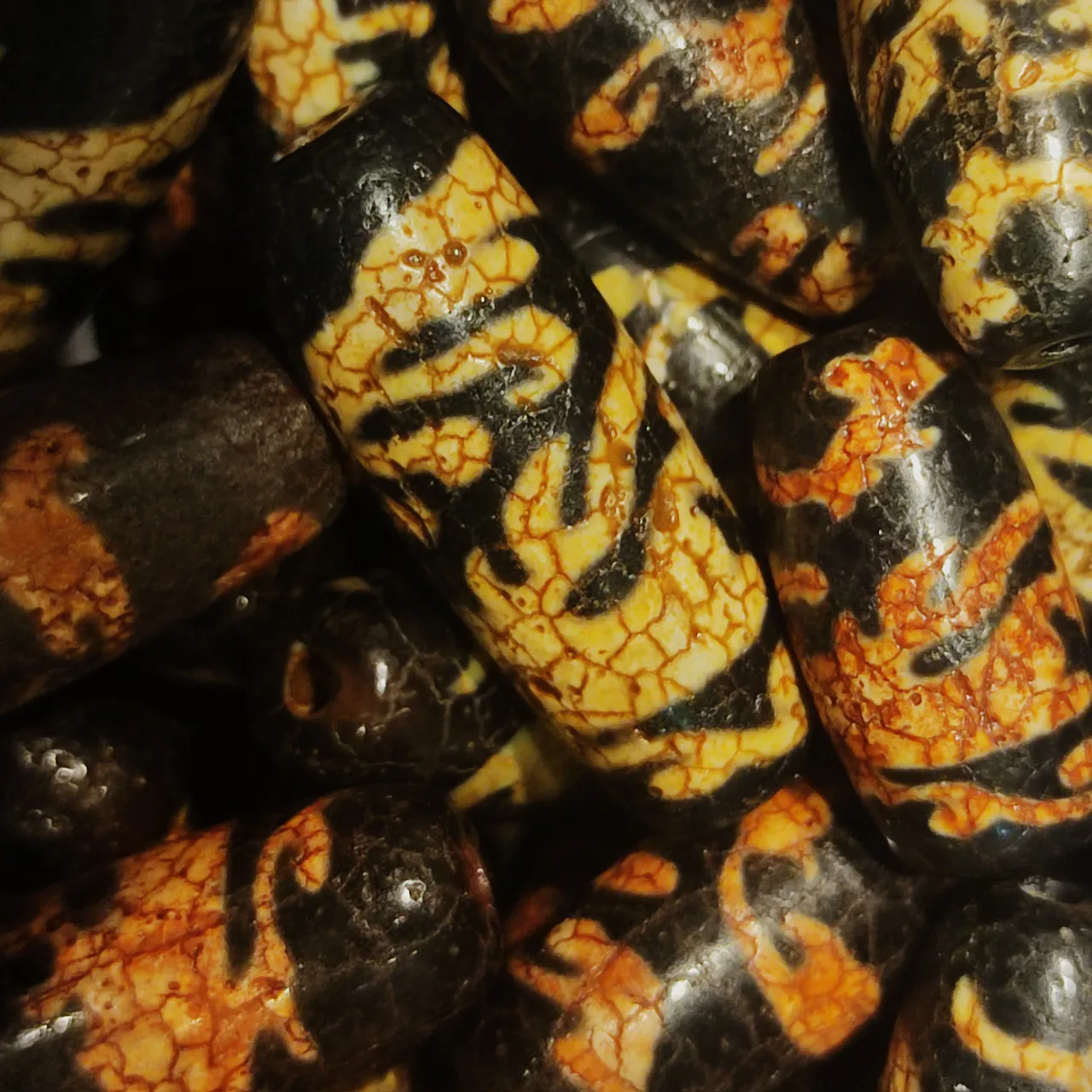 Tibet Old Agate Beads Giallo Scuro Suzaku Totem Dzi Beads 14*37Mm Agata Beads Uomo E Donna Gioielli Fai Da Te Spedizione Gratuita
