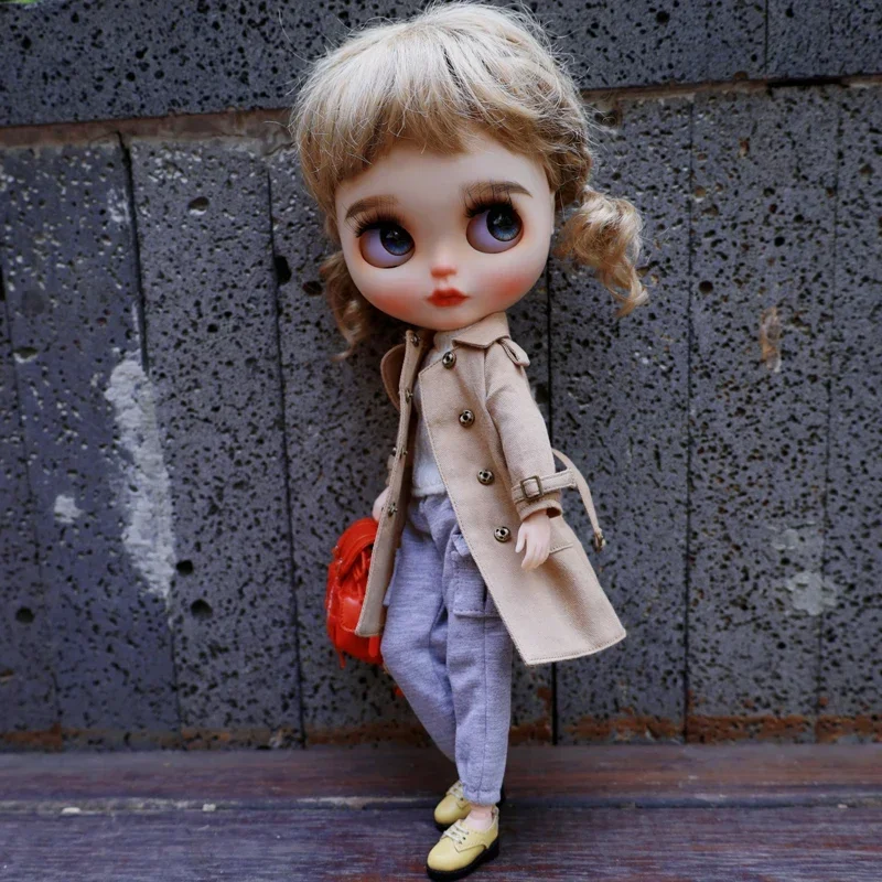 furchin Blythel doll&ボーン柄シャツ furchin Blythel doll&ボーン柄シャツ Babydoll JSK & Kuma