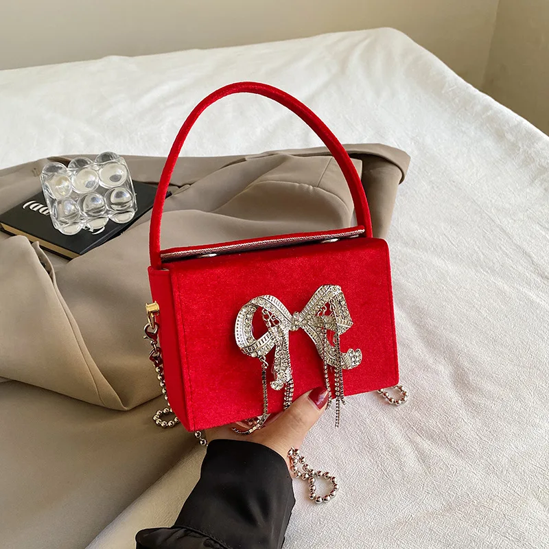 

Однотонный женский клатч, Женская Замшевая сумка-Кроссбоди, Повседневная маленькая квадратная женская сумка с ремешком-цепочкой, новинка 2024, сумка на плечо