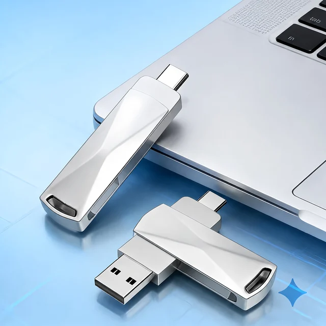 USB Flash Drive 128GB Pen Drive 64GB Metal Mini USB 2.0 Flash Disk 32GB 16GB Memory Pendrive External Storage Stick For PC OTG 1