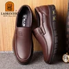 LAORENTOU genuine leather thick soled casual leather shoes for middle-aged and elderly fathers, oversized business shoes 66736 2
