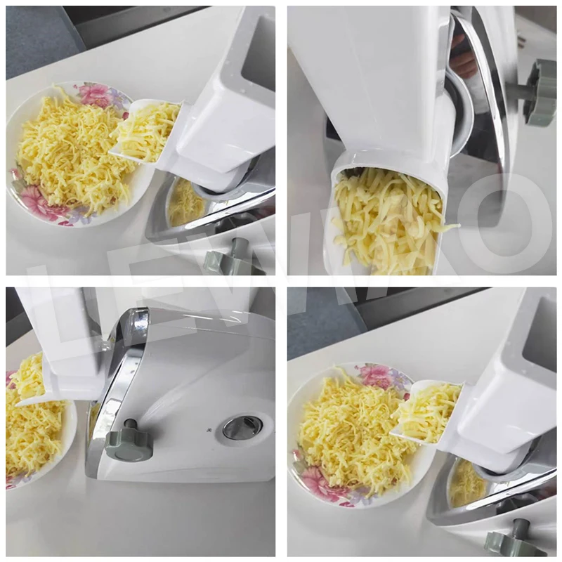 LEWIAO Electric Cheese Ham Grater Commercial Butter Slicer Shredder 300w Vegetable Shredded Slicing Machine 5