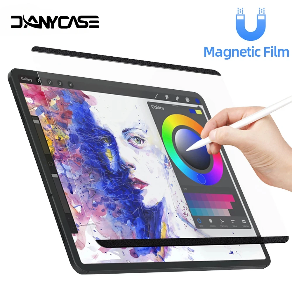 Paper Feel Screen Protector Film for iPad Air 11in Pro 11/12.9 Air 4 5 10/9/8/7th Generation Removable Magnetic Attraction