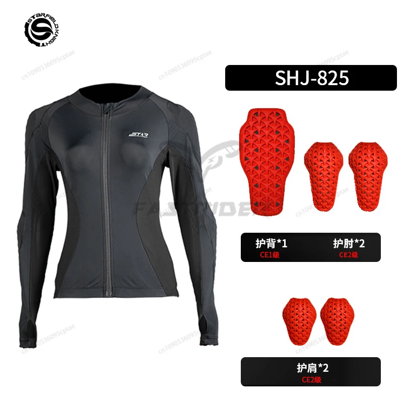 SFK Summer Breathable Motorcycle Jacket Women Tight Moto Body Armor Clothing Female Biker Jacket CE Motorbike Protective Gear