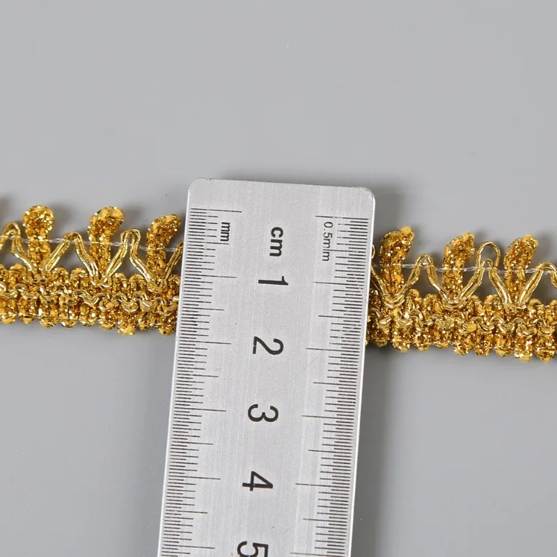 2 Yards Gold Silver Lace Wedding Curtain Decoration Gold Lace Laces for Clothes Sewing Lingerie Trimmings Prom Dresses Trim