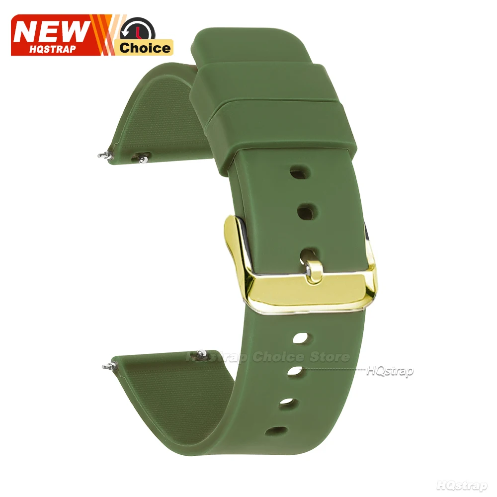 Gold Colorful Silicone Strap Universal Waterproof Wristband