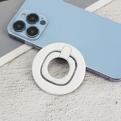 Smartphone Magnetic Finger Ring Holder and Grip Stand (White)