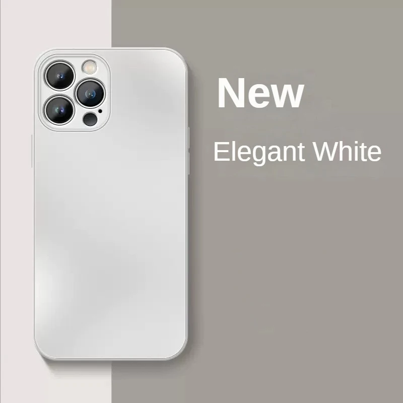 thumbnail image 1 of Luxury Full Lens Protection AG Frosted Glass Cases For iPhone 15 Pro Max 14 11 12 13 Mini XS XR Plus Liquid Tempered Matte Cover, 1 of 5