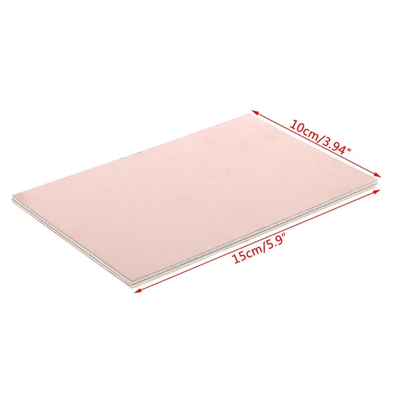 DIY Proje용 3 Pcs 10x15cm 단일 측면 PCB 구리 클래드 라미네이트 보드 FR4 1.5mm