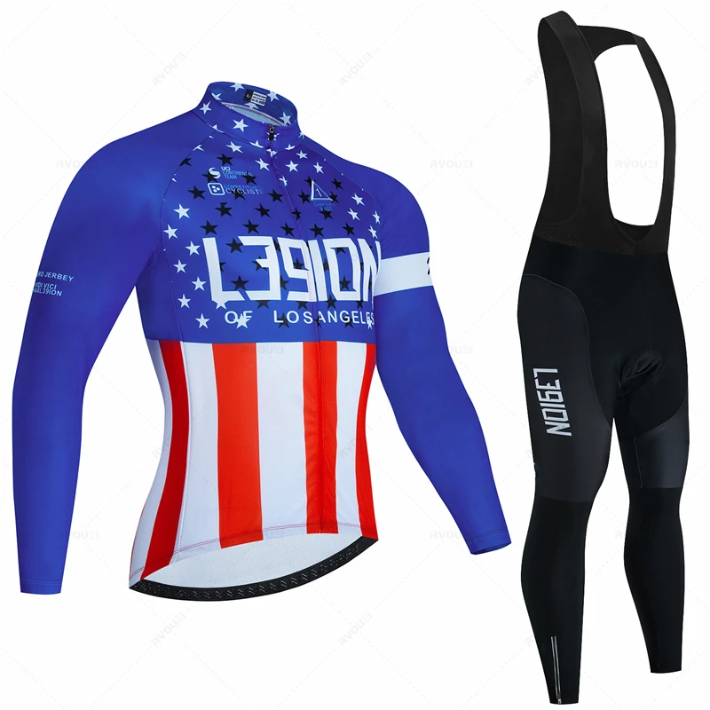 

L39ion мужской осенний с длинным рукавом США гонки MTB весенний длинный Велоспорт Джерси комплект велосипед Велоспорт одежда Униформа Ropa Ciclismo