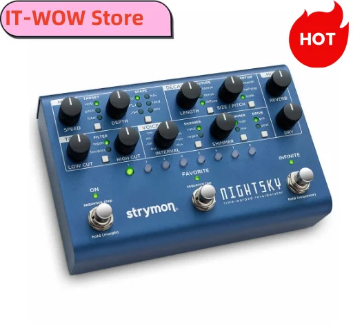 

Эффектная педаль ревербератора Strymon NIGHTSKY с временным искажением, мощная экспериментальная звуковая платформа