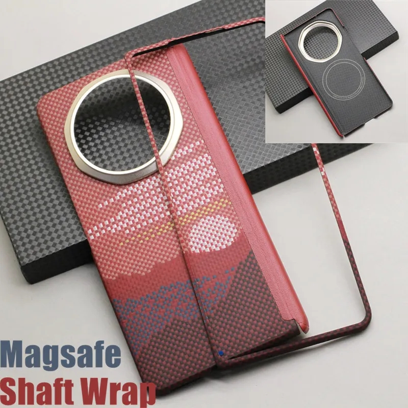 Amstar Carbon Fiber Magnetic Foldable Case with 600D Aramid Fiber - Magsafe Compatible