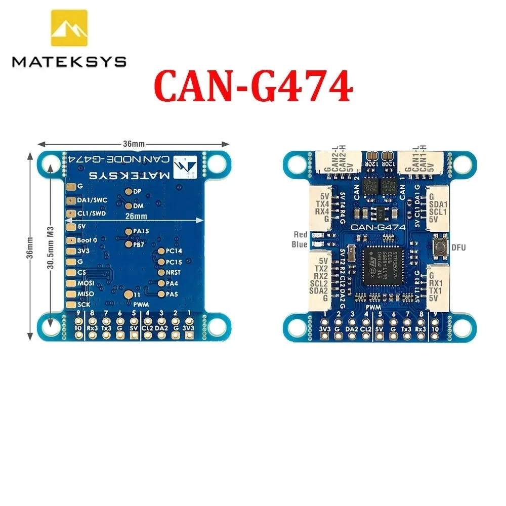 Плата MATEK CAN-G474 с приемопередатчиком CAN 5 Мбит/с и узлом CAN STM32G474 MCU AP_PERIPH для дрона RC FPV