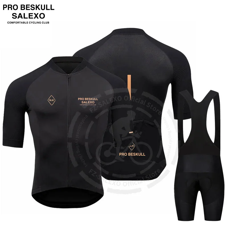 SALEXO Summer Cycling Jersey Sets Short Sleeve Sports Bicycle Clothing MTB Clothes Wear Maillot Ropa Ciclismo Bike Uniform
