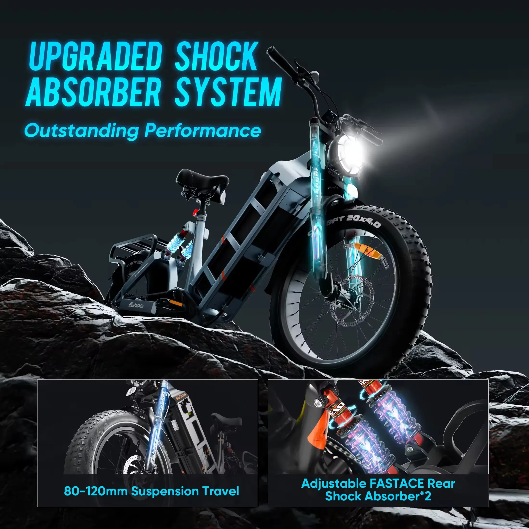 Juliet Electric Bicycle 1000W Powerful Motor 48V60AH Lithium Battery E Bike Hydraulic Disc Brakes 20-inch Fat Tire Electric Bike 6