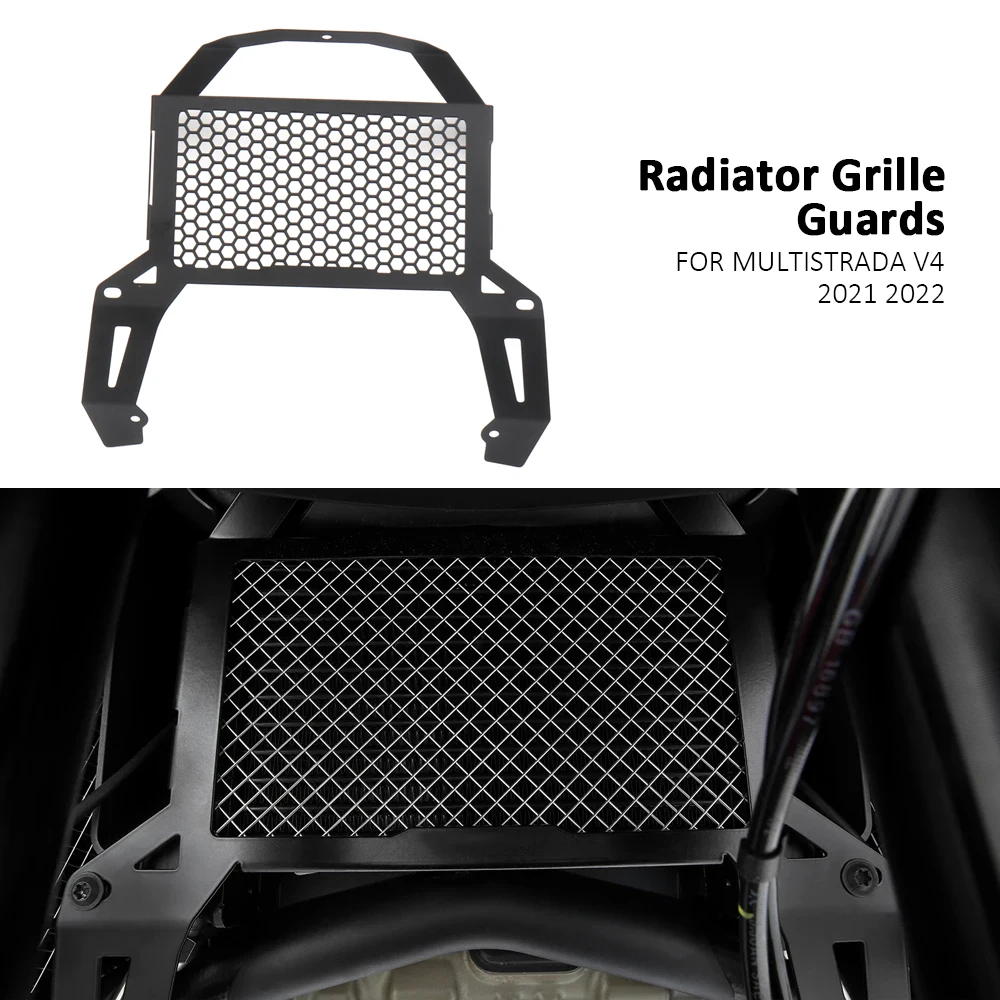 

New Honeycomb Shape Radiator Guard Oil Cooler Guard Cover Protector For DUCATI MULTISTRADA V4 Multistrada V4 2021 2022