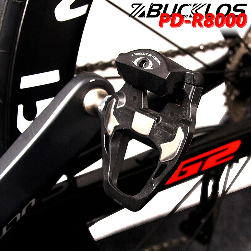 BUCKLOS R8000 Road Bike Pedals Clipless Bicycle Platform Pedals for SPD Cleat Self-locking Cycling Pedals Gravel Road Bike Part