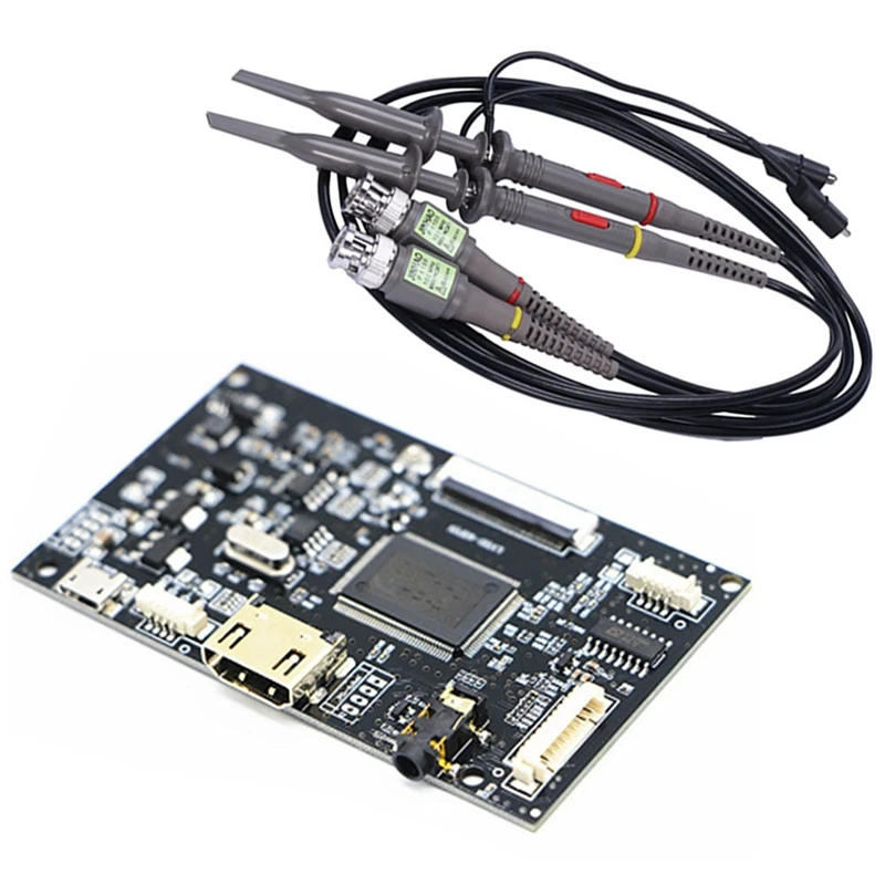 

2 Pack P6100 100 Mhz Oscilloscope Probe 10:1 And 1:1 Switchable & 1X +Audio 40Pin LCD Driver Controller Board Kit