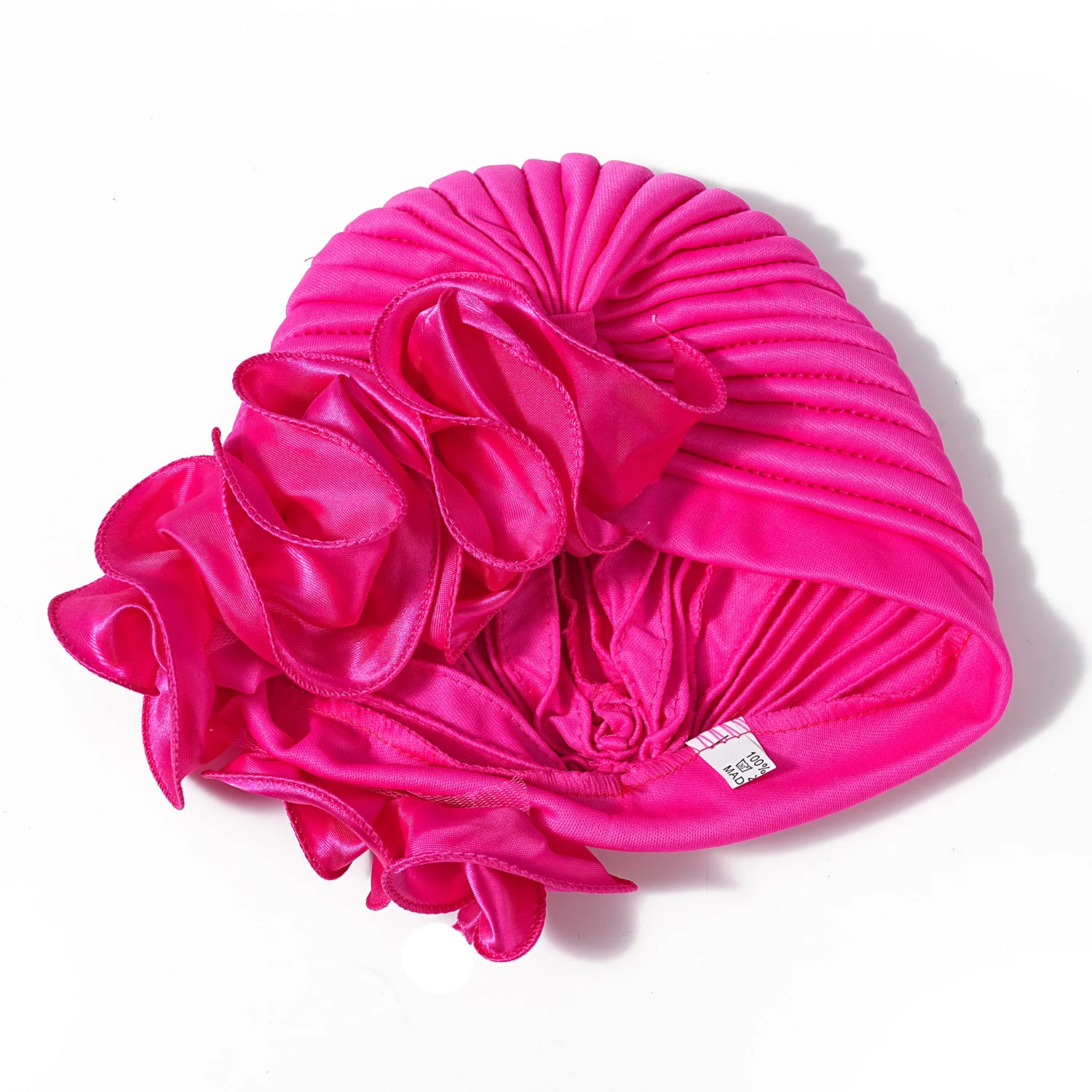 Ladies Big Flower Scarf Hat Balaclavas Bonnet Muslim Hat Chemo Cap Hijabs Headscarf Wedding Party Hat Head Wraps Turbante 6