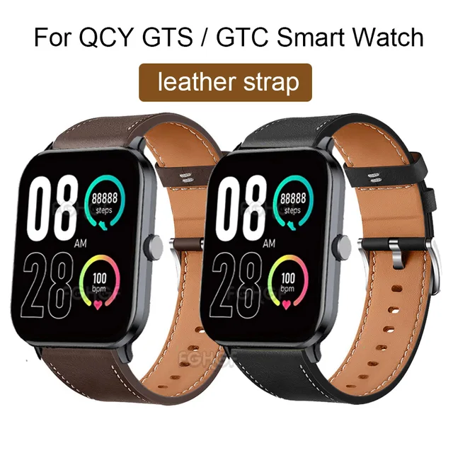 큐씨와이 GTS 스마트워치를 위한 고품질 가죽 스트랩 교체