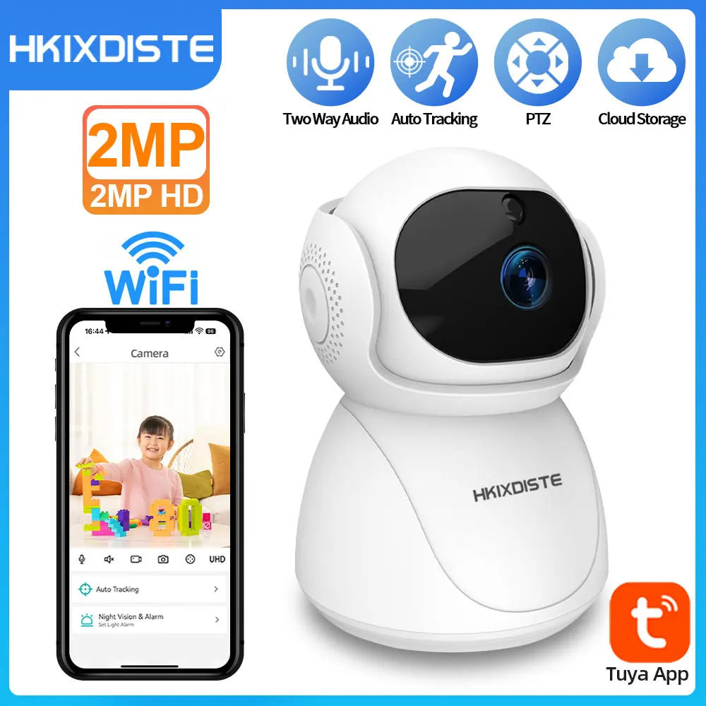 1080P Wifi Baby Monitor Con Fotocamera 2Mp Ip Camera Protezione Di Sicurezza 1080P Videosorveglianza Pet Cam Ai Tracking Tuya Smart