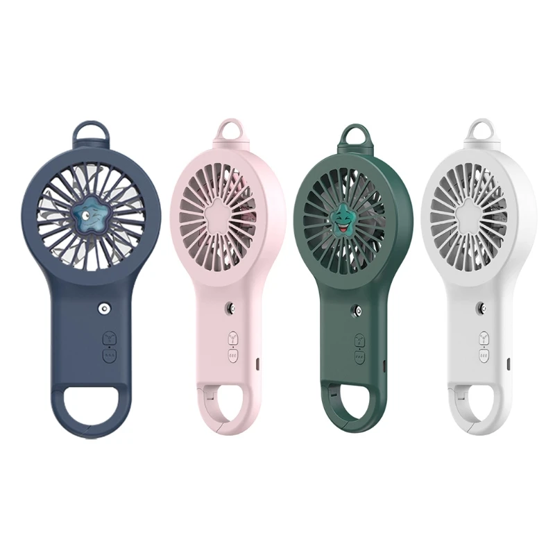 

Portable Mini Handheld Fan Rechargeable Mini Humidifier USB Fan 3 Gear for Travel Outdoor Sports