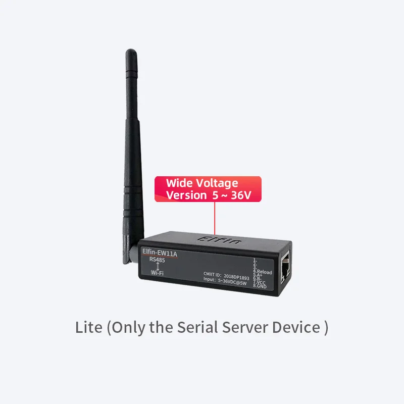 RS485 to WiFi Serial Device Server Serial Port Converter Support TCP/IP Telnet Modbus TCP Protocol IOT Data Transfer Elfin-EW11A wifi converter