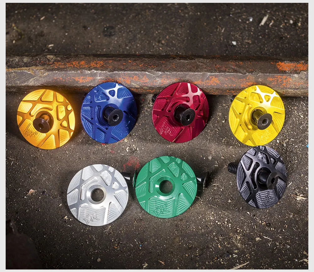 RYET Super Light Aluminum 7075 Ahead-cap 5g Headset Top Cover Top-Cap CNC Machined TopCap Bolt Bike Stem Caps Bicycle Parts
