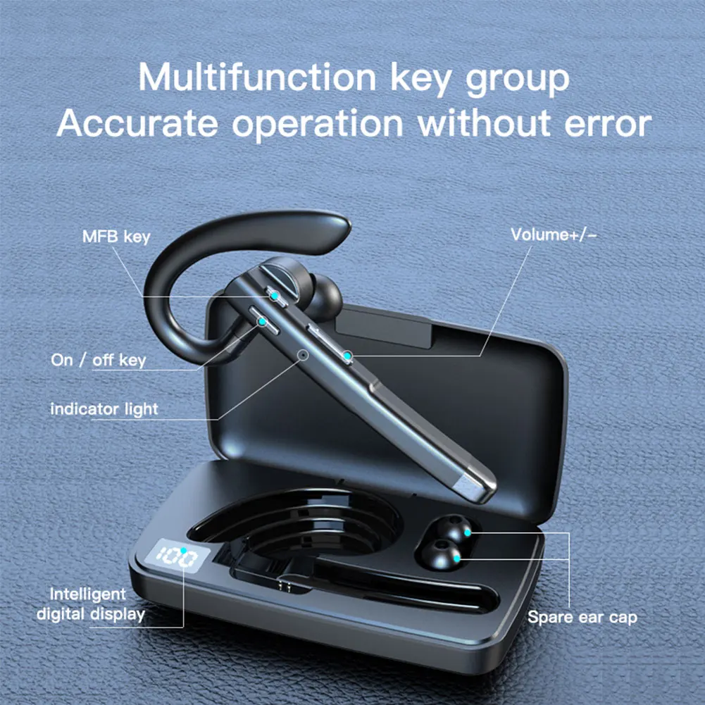 YYK-520 2nd Gen Bluetooth 5.3 Translator Noise Cancelling Translation Earbuds Voice AI Translators With 270&deg; Rotating Microphone